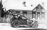 Tauranga service car - driver Pinker - at Waihi Post Office - 1919